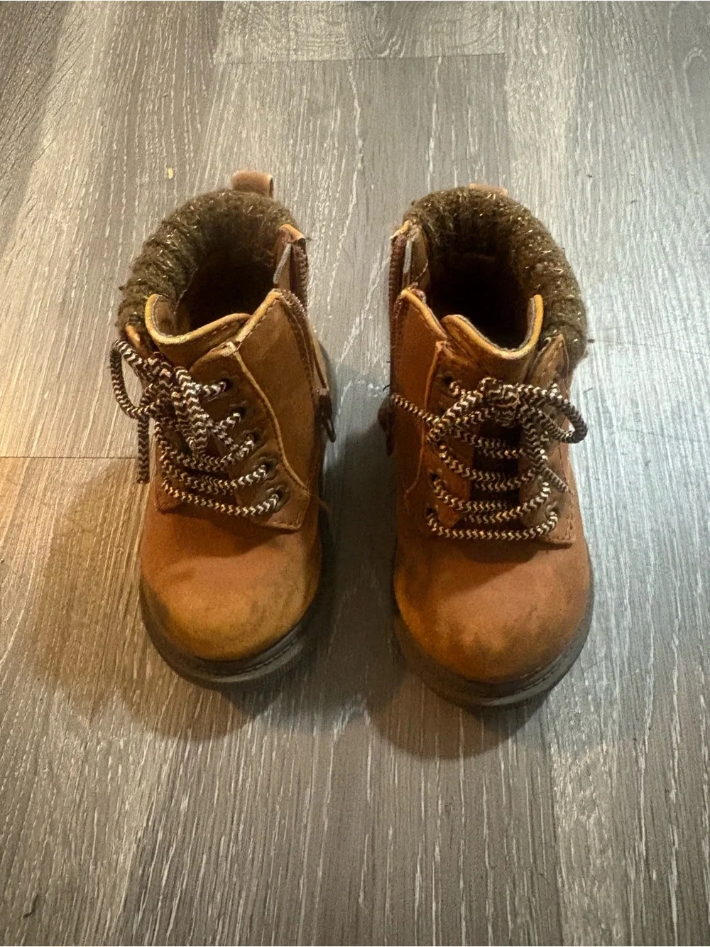 Toddler Boots Bundle - Pink Cat and Brown Faux Fur size 4